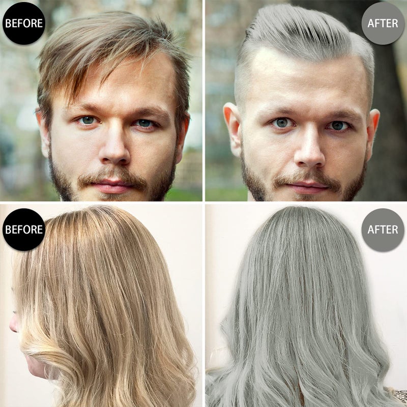 TailaiMei Temporary Silver Gray Hair Wax 4.23oz, Instant Hairstyle Mud Cream, Hair Pomades for Party, Cosplay, Nightclub, Masquerade, Halloween. - Image 3