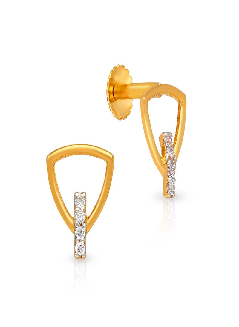 Malabar Gold and Diamonds 22k 916 Purity Gold Studs Earrings for Women DZER141Y  - Image 1