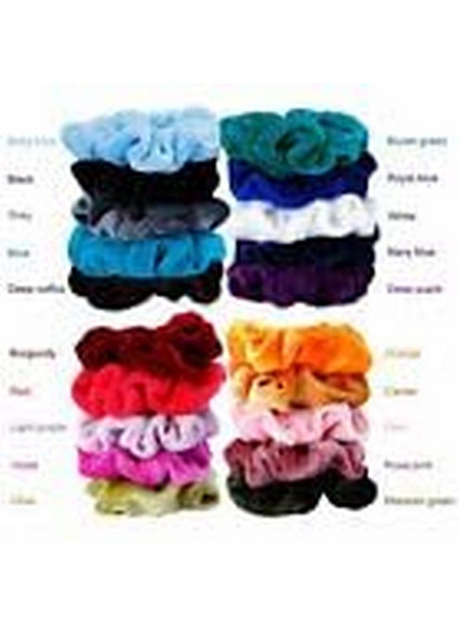 Blubby Blubby 24 Pcs Hair Scrunchies Velvet Elastic Hair Bands Scrunchy Hair Ties Ropes - for Women and Girls Hair Accessories - Image 2