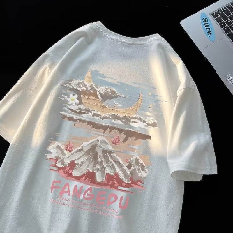 T-Shirt Duffy Loose Sleeve Handsome American T-Shirt Cotton Half Summer Short Sleeve High Retro Trendy Men'S Brand Style - Image 1