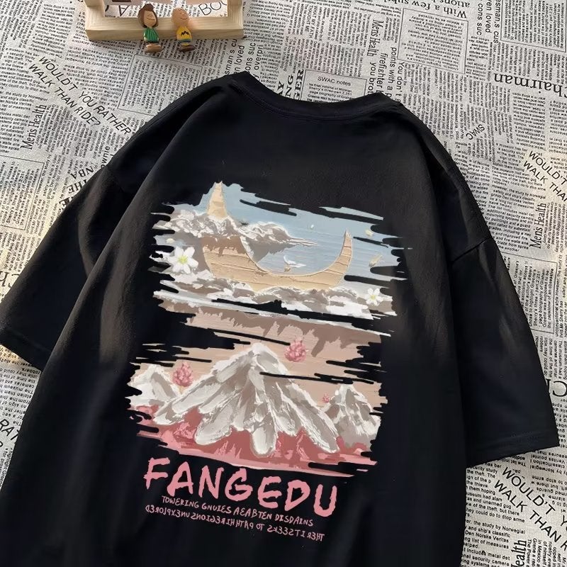 T-Shirt Duffy Loose Sleeve Handsome American T-Shirt Cotton Half Summer Short Sleeve High Retro Trendy Men'S Brand Style - Image 3