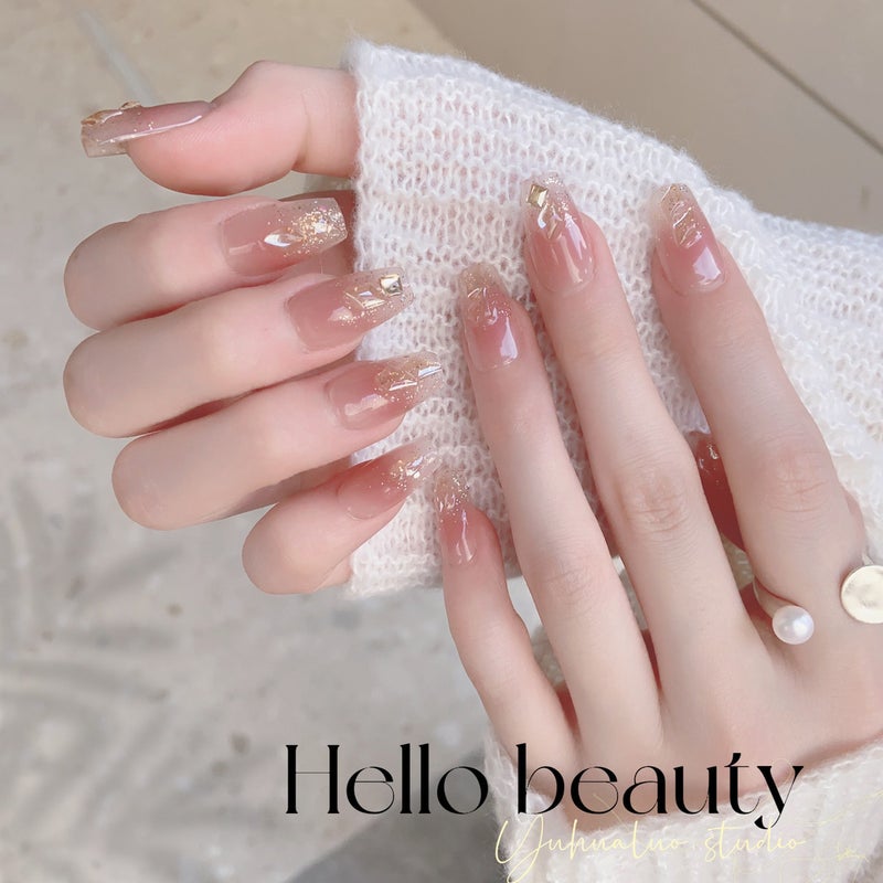 Xiaohong Book Fashion Same Style Manicure Gradient Gentle White Pure Want To Wear Nail Finished Handmade French Fake Nail Stickers - Image 3