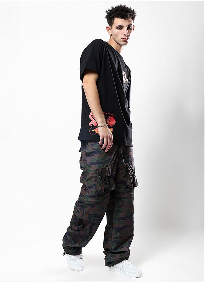 RAVIN - تي شيرت صيفي أسود بطبعة "Jetspeed Skate" على الجهة الأمامية - Image 1