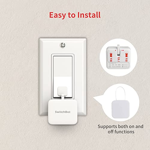 SwitchBot Smart Switch Pusher with Remote - No Wiring, Control with APP, Timer and Bluetooth Remote, Add SwitchBot Hub Mini to Make it Compatible with Alexa, Google Home, IFTTT (White) - Image 4