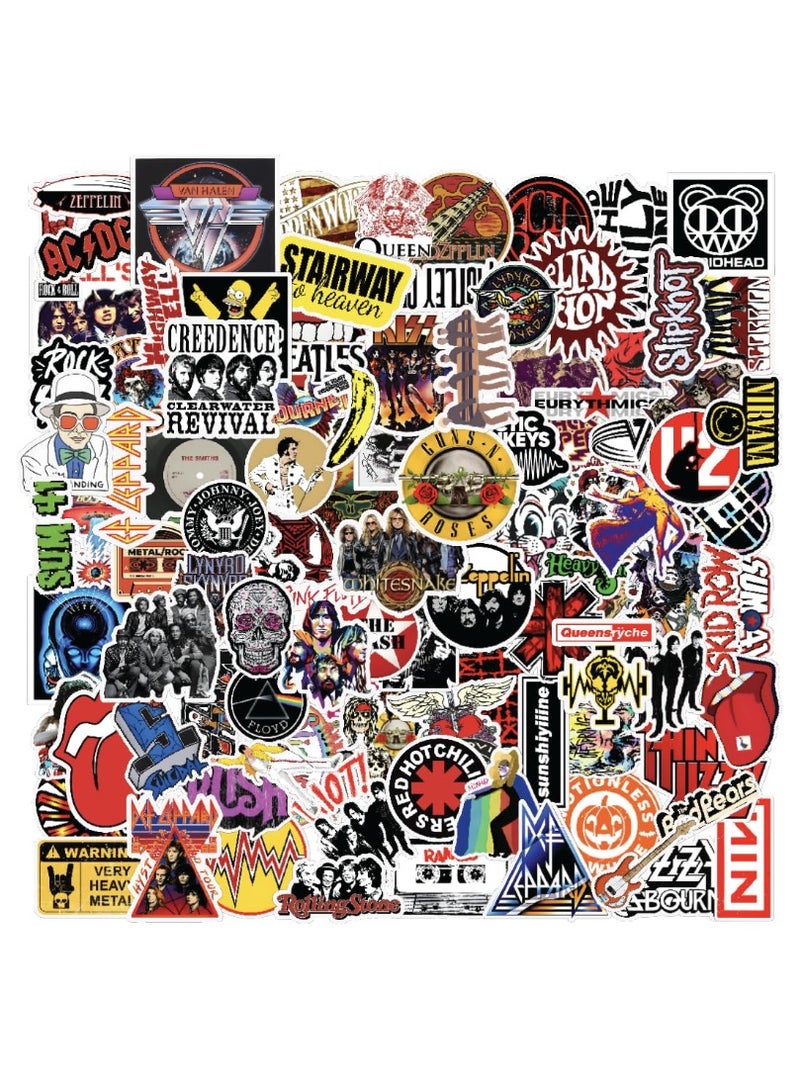 CodersParadise Pack of 52 Classic Rock Band Vinyl Self Adhesive Stickers for Laptop,Journal,Guitar,Mobile Phone - Waterproof Free Multicolor Stickers - 3 Inches for Metal,Glass,Wooden,Plastic Surface - Image 1