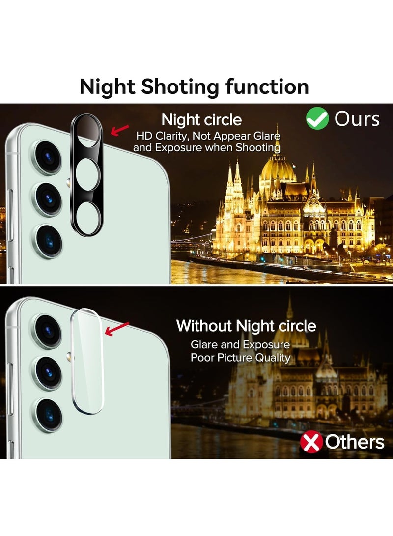 2 Pack Screen Protectors for Galaxy S23 FE 5G, with 2 Pack Camera Lens Protector, 9H Hardness Tempered Glass, Anti-Scratch Film, Anti-Bubble - Image 2