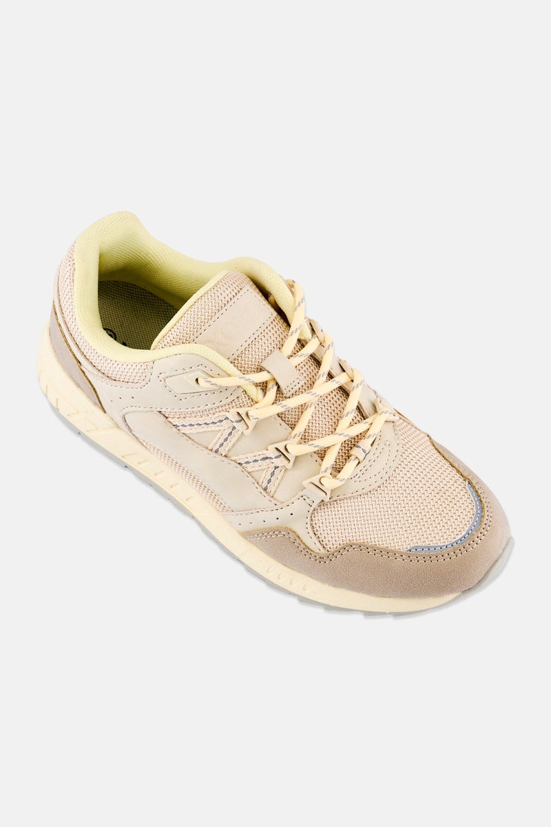 XOXO Women Brand Logo Lace Up Casual Shoes, Beige - Image 1