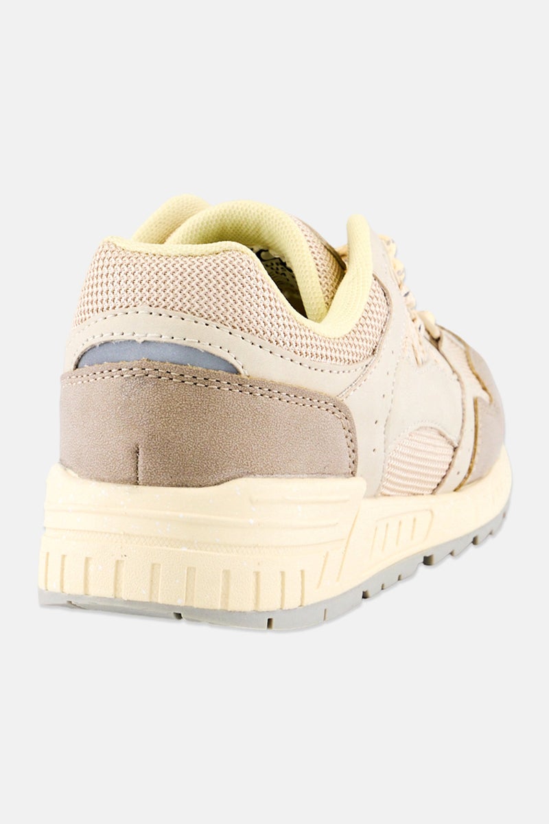 XOXO Women Brand Logo Lace Up Casual Shoes, Beige - Image 2