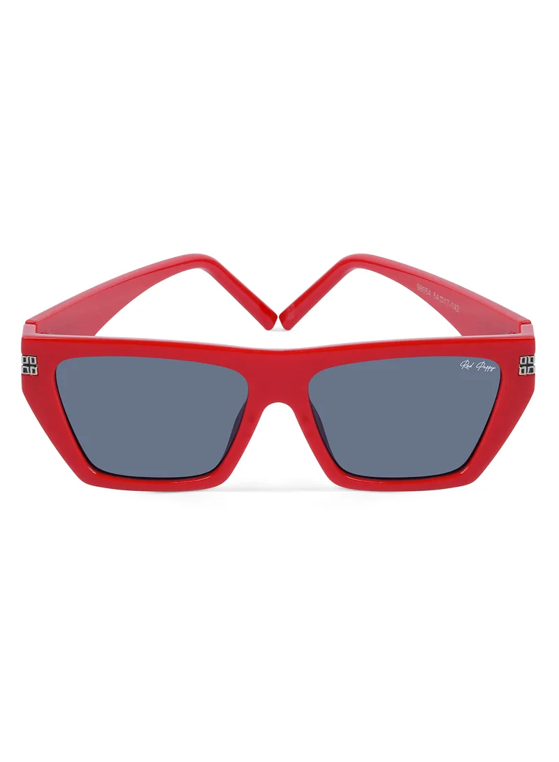 Woggles Red Pappy Velsun Black Rectangle Sunglasses