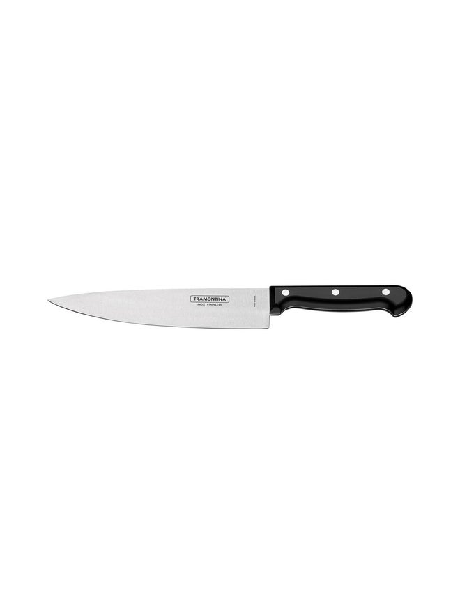 TRAMONTINA Ultracorte 7 Inches Chef Knife with Stainless Steel Blade and Black Polypropylene Handle - Image 1