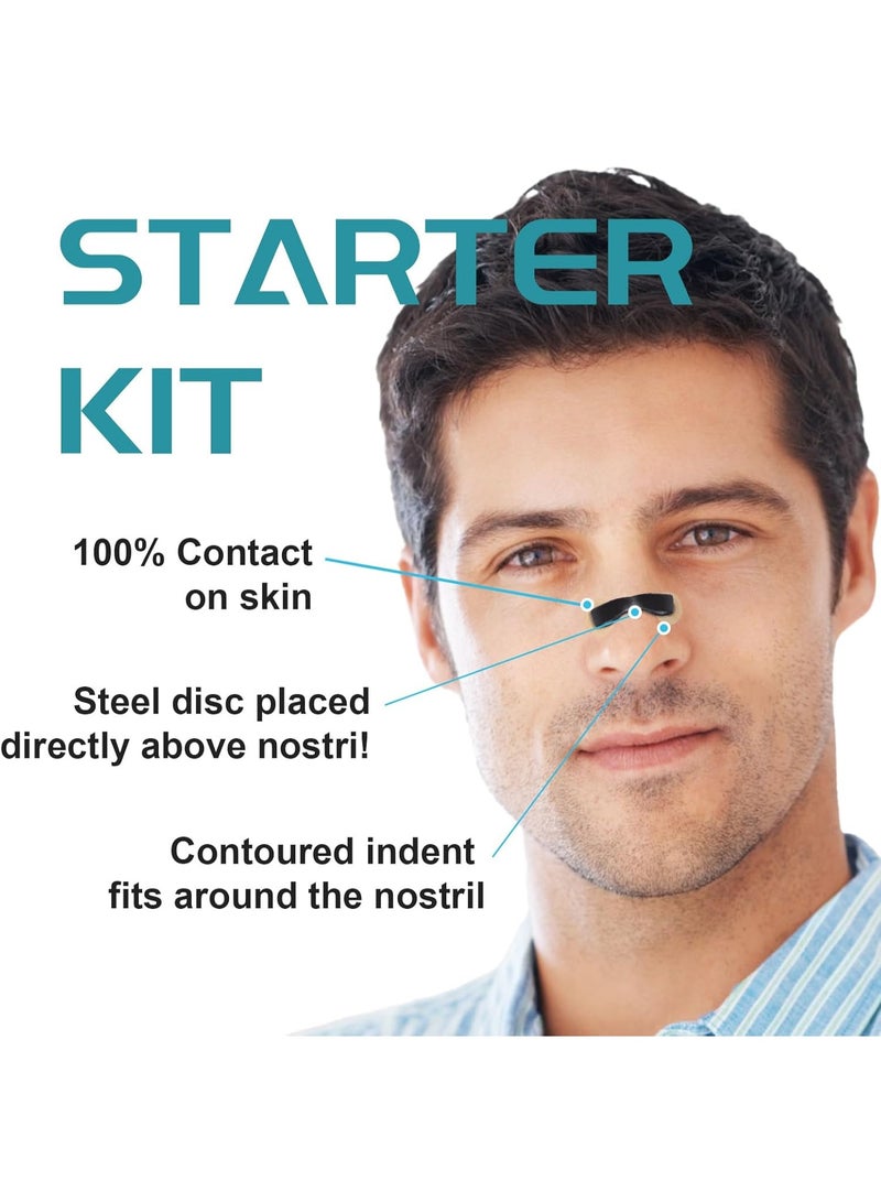 Breathing Nasal Strip Starter Kit (30 Count, Black) - Boost Oxygen Intake, Reduce Snoring, Improve Sleep Quality - Sweat Resistant, Skin Safe Nasal Strips - Extra Strength Snoring Solution - Image 4