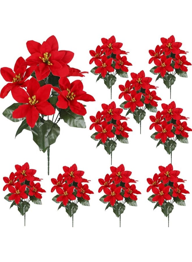 10 pieces - Christmas Flowers - Image 1