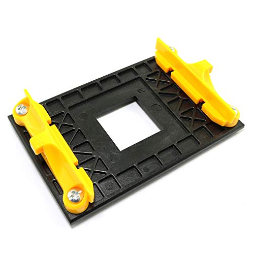 RLECS AM4 Retention Bracket & AM4 Back Plate - CPU Cooler Mount - Yellow Plastic - Image 1