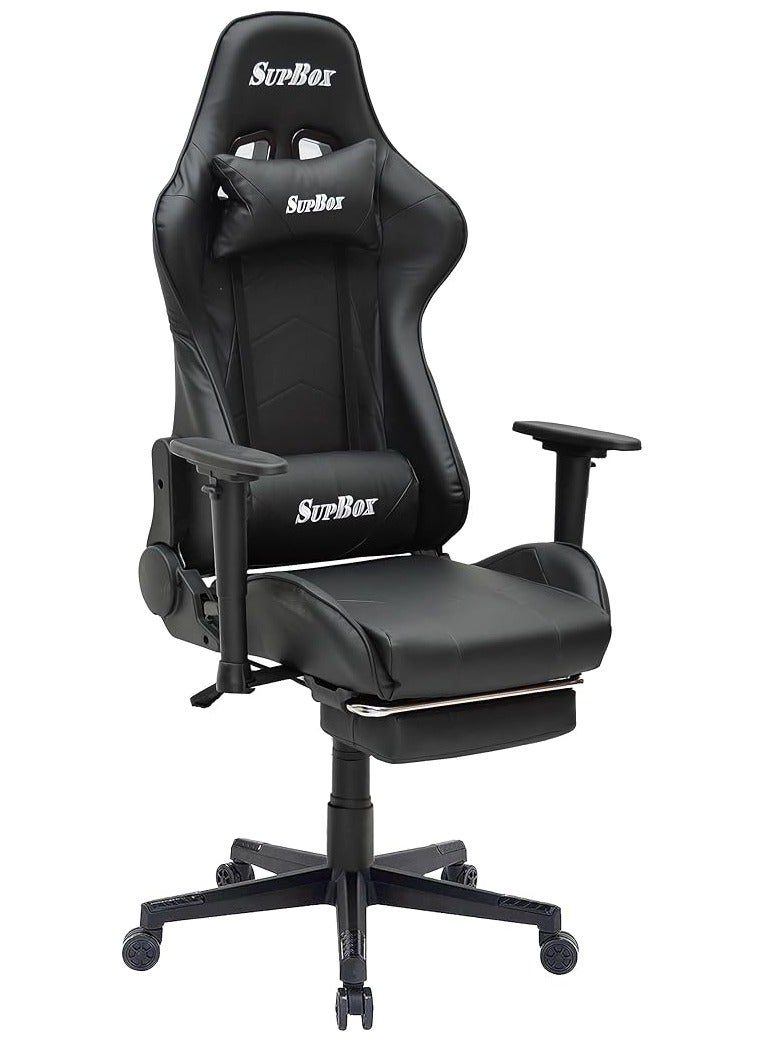 Generic Multi Home Furniture Modern design Best Executive gaming chair MH-8886-Black for Video Gaming Chair for Pc with fully reclining back and head rest amd footrest and soft leather (Black)  - Image 1