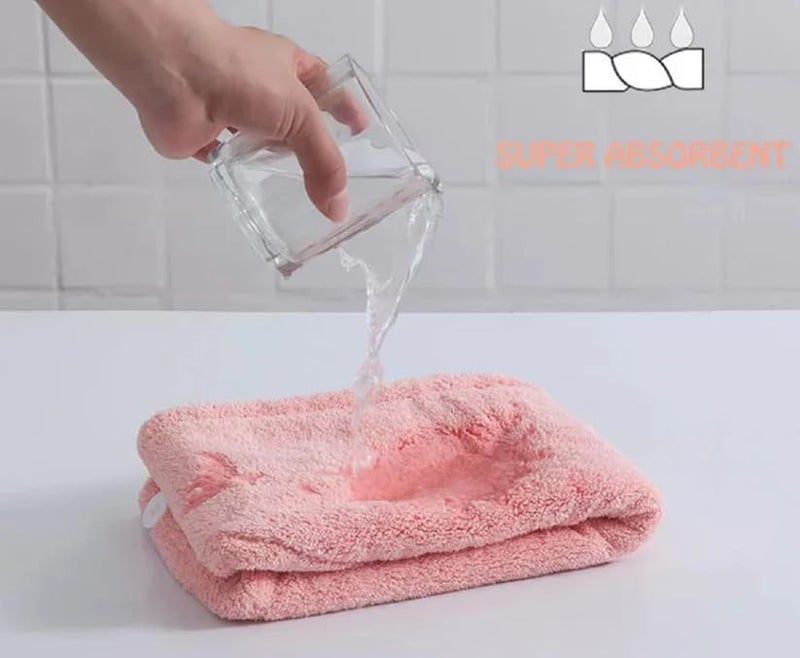 NGEL Hair Towel wrap for Women Quick Drying || Microfiber Towel for Hair with Elastic Loop || Super Absorbent Head Towels Wrap for Ladies Hair Turban (Multicolor) (Pack of 1) - Image 3