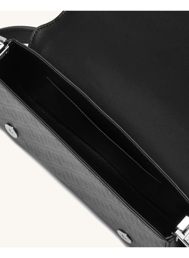 جي دبليو بي العصرية العصرية قابل للتعديل كروسبودي حقيبة النساء الكتف حقيبة البودينغ حقيبة الفرح العصرية (الأسود) - Image 5