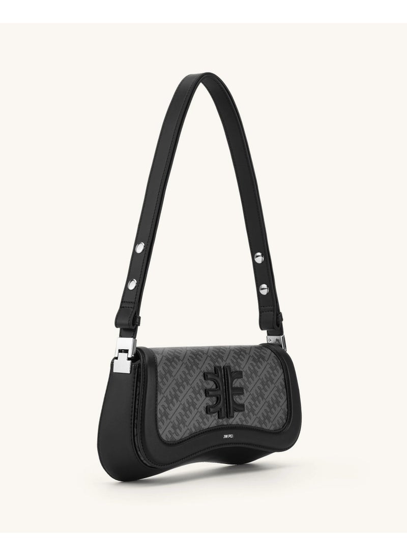 جي دبليو بي العصرية العصرية قابل للتعديل كروسبودي حقيبة النساء الكتف حقيبة البودينغ حقيبة الفرح العصرية (الأسود) - Image 4