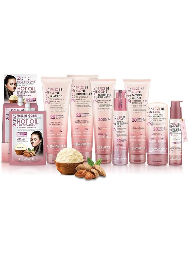 Giovanni 2Chic Frizz Be Gone Leave-In Conditioning & Styling Elixir, Infused With Shea Butter & Sweet Almond Oil Clear 118ml - Image 4