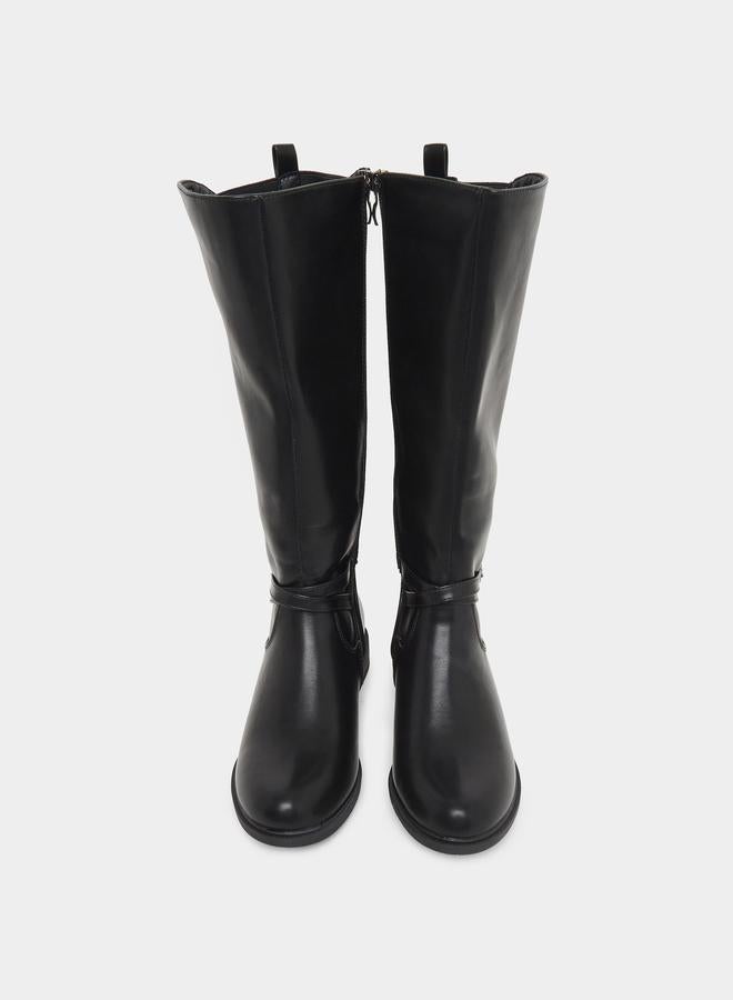 Styli Black Knee-High Boots - Image 5