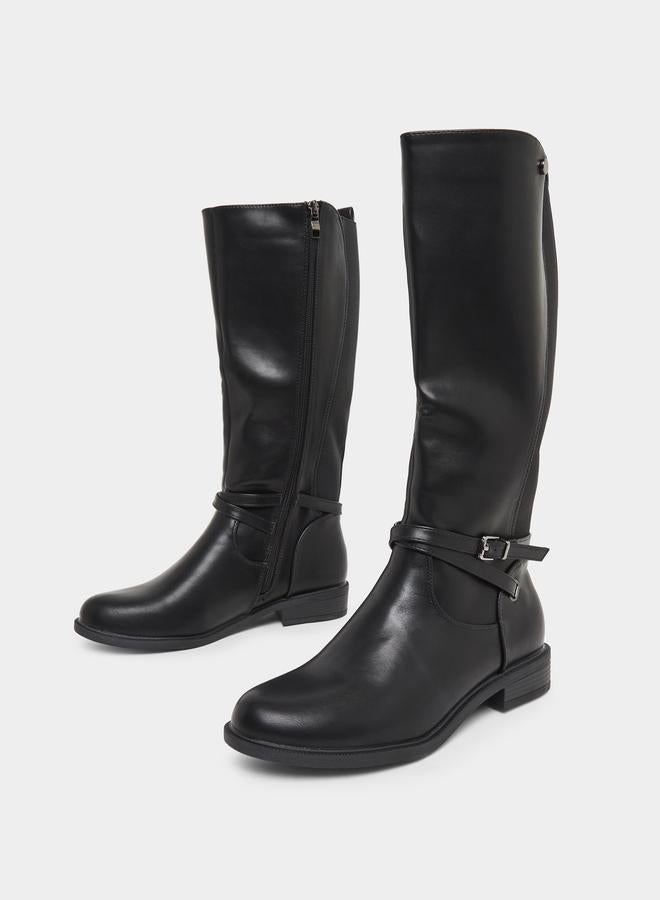 Styli Black Knee-High Boots - Image 3
