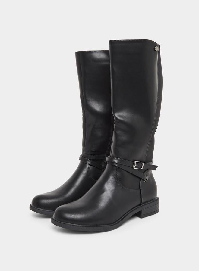 Styli Black Knee-High Boots - Image 2
