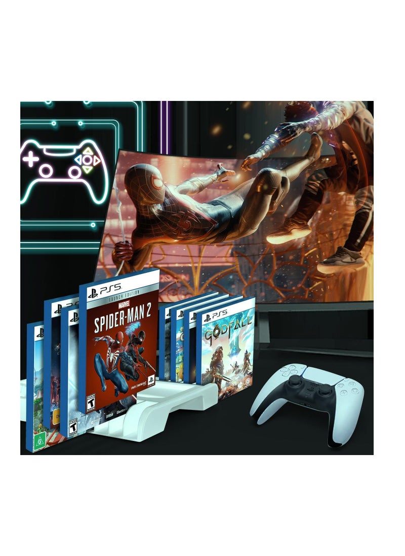 KJH - PS5 Slim Cooling Stand with Controller Charging Station Compatible with Playstation 5 Slim Console - Image 1