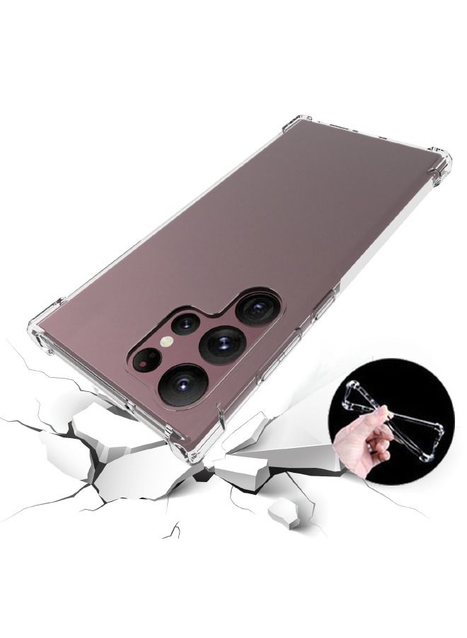 IDEWEI Samsung Galaxy S23 Ultra Case, Slim Flexible TPU Airbag Bumper Shock Absorption Rubber Soft Silicone Case Cover Fit for Samsung Galaxy S23 Ultra 5G (Clear) - Image 1