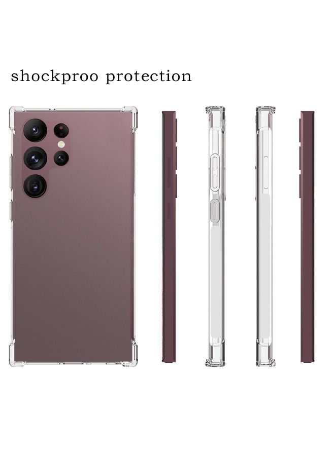 IDEWEI Samsung Galaxy S23 Ultra Case, Slim Flexible TPU Airbag Bumper Shock Absorption Rubber Soft Silicone Case Cover Fit for Samsung Galaxy S23 Ultra 5G (Clear) - Image 2