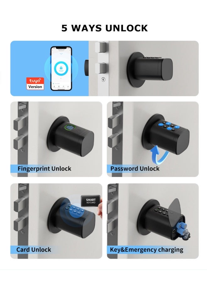 تويا Bluetooth fingerprint password lock smart adjustable door lock - Image 3