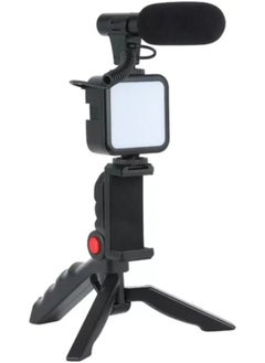 ELTRAZONE Smartphone Vlogging Kit – Tripod, Fill Light, Microphone, Phone Clip, & Remote for iPhone & Android – Complete Vlogging Setup
