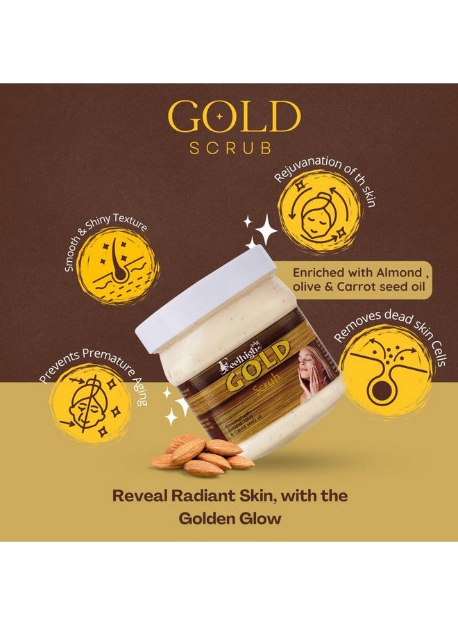 Feelhigh Face and Body Gold Scrub 500gm Skin Shiny And Face Mask 500gm - Skin care and Facial Products -Man woman (Gold Scrub And Aloe Vera Mask) - Image 2