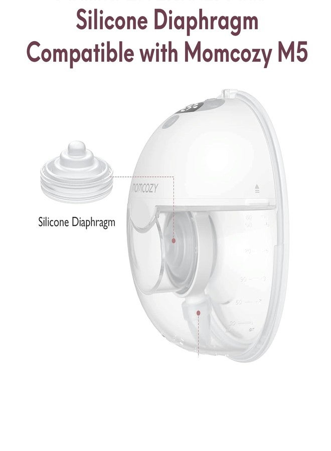 Durceler Replacement 2 Piece Silicone Membrane/Diaphragm Compatible with Momcozy M5 Wearable Breast Pump, Pump Seal, Accessories Made by Durceler, Not Original Momcozy Pump Parts - Image 2