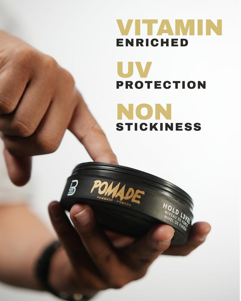 L3 Level 3 Pomade - Improves Hair Strength and Volume Long-Lasting Hold Infused with Keratin (Small Pomade) - Image 3