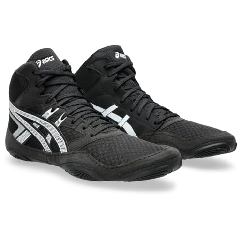 asics أحذية المصارعة ASICS للرجال Snapdown 4، 9.5، أسود/أبيض - Image 2