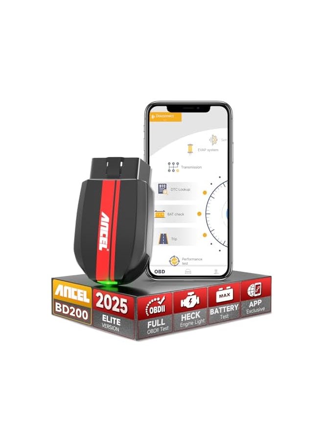 Ancel - ANCEL BD200 OBD2 Scanner Bluetooth, Code Reader for Vehicles & Check Engine Diagnostic Scan Tools with Battery Test, Exclusive App On iOS & Android, Wireless OBDII Adapter Works for 1996 & Newer Cars - Image 1