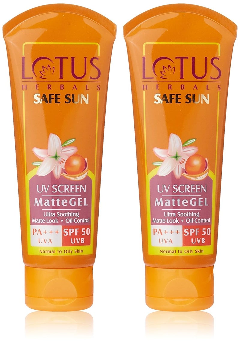Lotus Herbals Safe Sun UV Screen Matte Gel 100g Set of 2