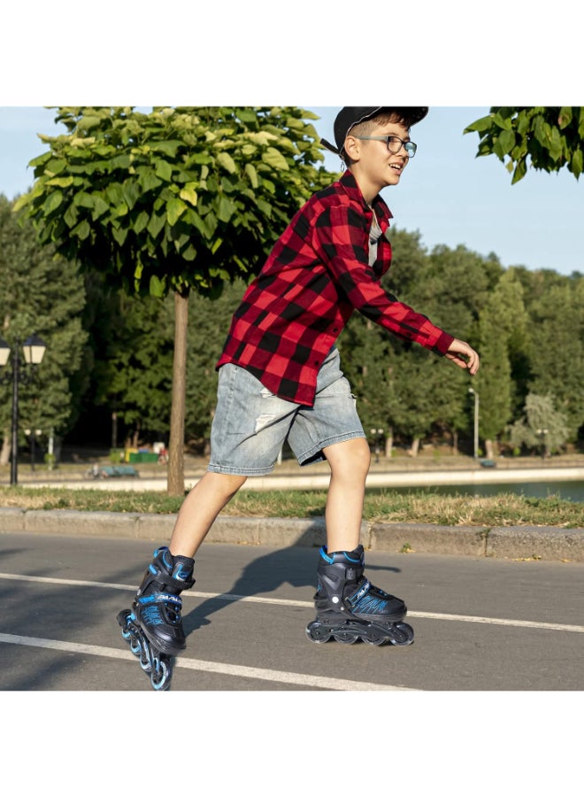 DEXO Inline & Roller Skates Shoes for Kids Youth and Adults, Adjustable inline Skates Shoes for Beginners Complete Set With Helmet and Protection, Medium - Image 5