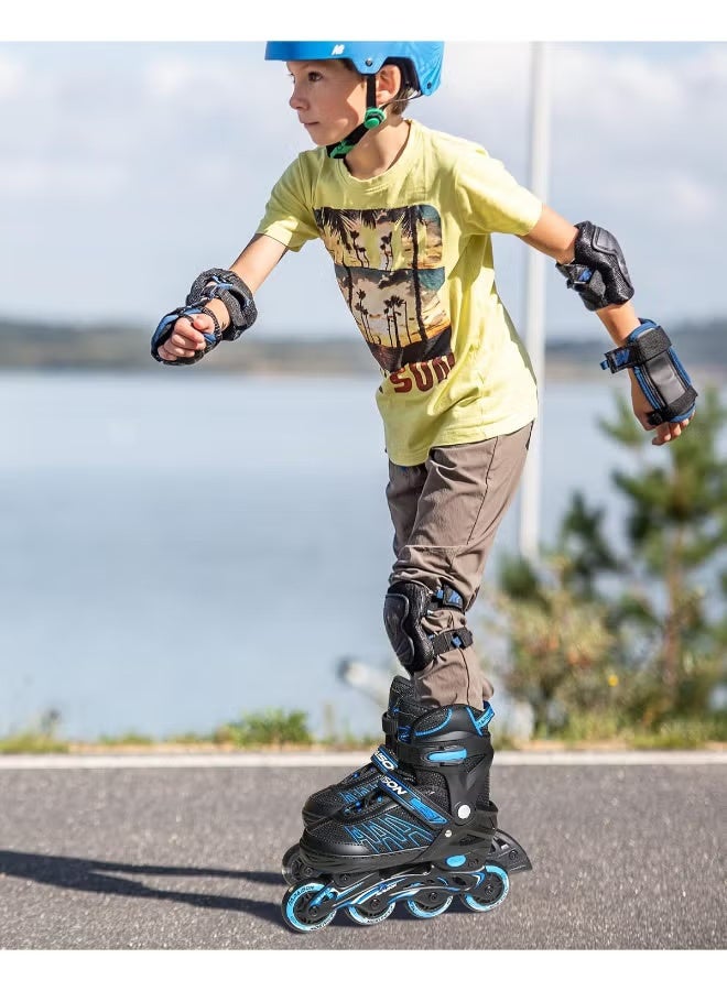 DEXO Inline & Roller Skates Shoes for Kids Youth and Adults, Adjustable inline Skates Shoes for Beginners Complete Set With Helmet and Protection, Medium - Image 3