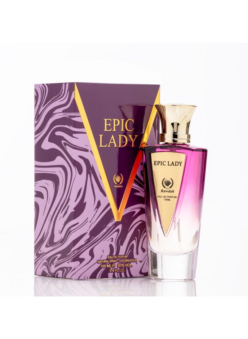 AL RAWDAH عطر EPIC LADY من الروضة – عطر فرنسي ساحر للنساء (100 مل) - Image 1