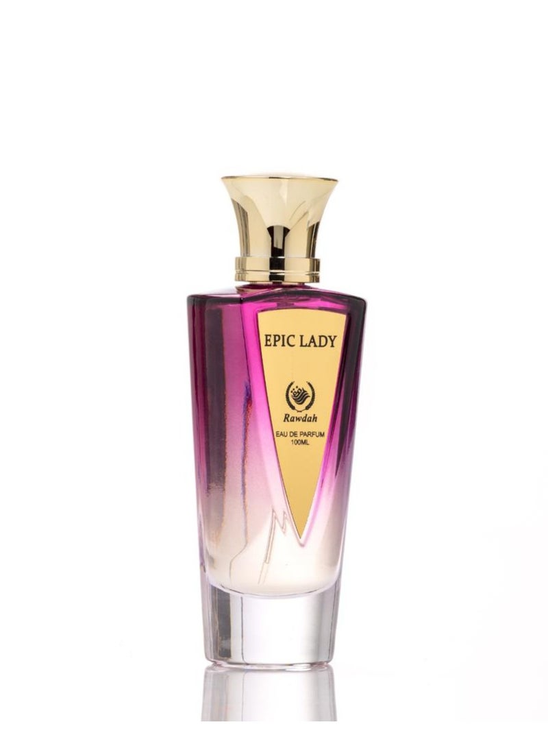 AL RAWDAH عطر EPIC LADY من الروضة – عطر فرنسي ساحر للنساء (100 مل) - Image 2