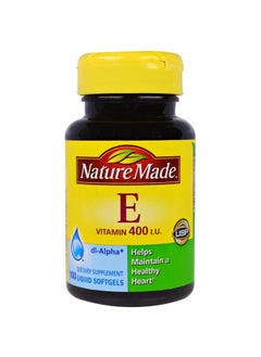 Nature Made Nature Made Vitamin E 180 mg (400 IU) dl-Alpha, Dietary Supplement for Antioxidant Support, 100 Softgels (Pack of 3) 