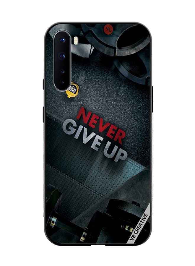 VR CREATIVE غطاء حماية لهاتف OnePlus Nord بتصميم "لا تستسلم" متعدد الألوان - Image 1