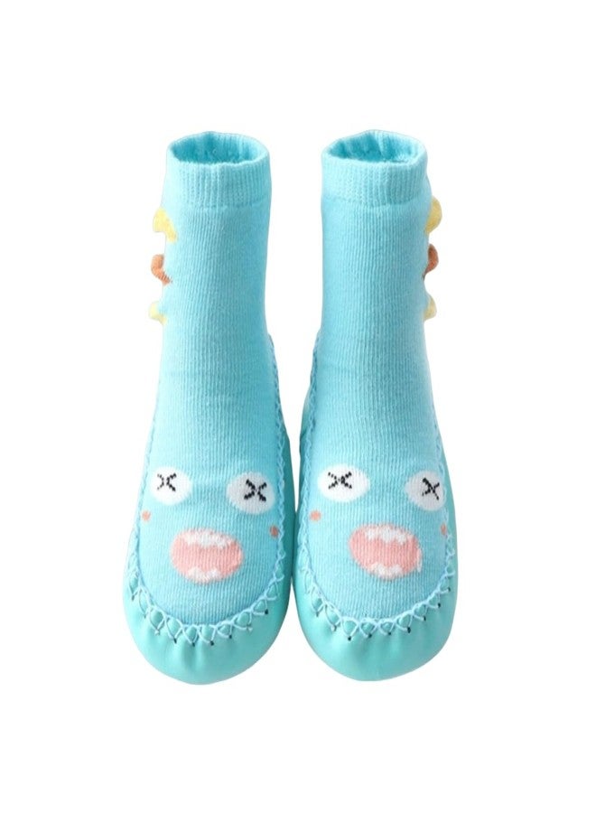 Richmen Non Skid Sock Shoes for Baby Boy Girls Soft Cotton Booties Old Toddler Breathable Indoor Outdoor Walking Slipper for Active Kids | All Season Wear | 3 Month to 24 Month (Blue12) - Image 1