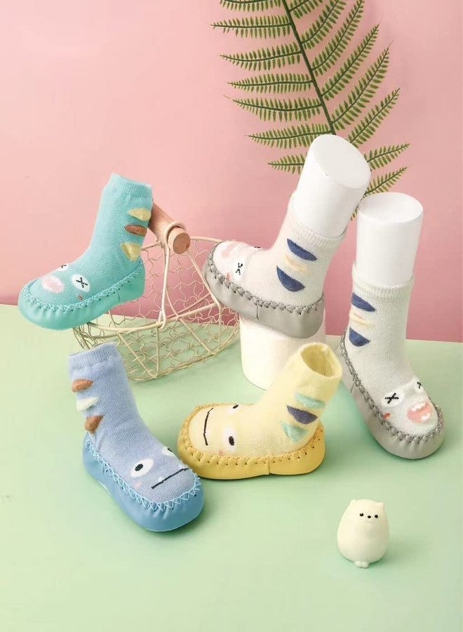 Richmen Non Skid Sock Shoes for Baby Boy Girls Soft Cotton Booties Old Toddler Breathable Indoor Outdoor Walking Slipper for Active Kids | All Season Wear | 3 Month to 24 Month (Blue12) - Image 5