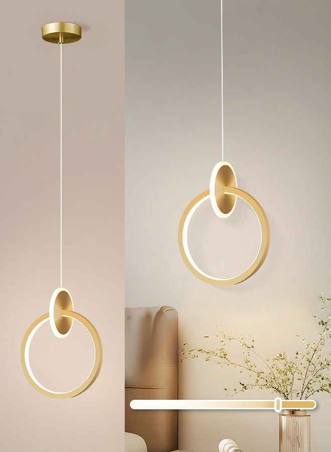 YATAI LIGHTING LED Hanging Ceiling Light Fixture - Color Changing, Adjustable Height & Three Dimming, Perfect for Bedroom, Living Room, Dining Room, Kitchen - Black Round Shape-14W - 3000K-6000K  - Image 1