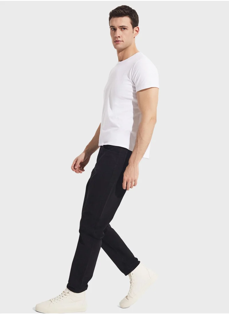 جون Essential Straight Fit Trousers