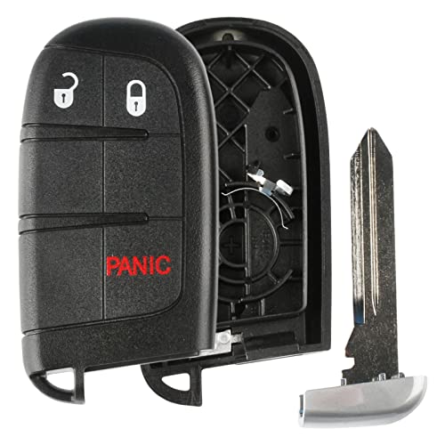 KeylessOption Keyless Option Remote Key Fob Shell 3btn Case For Jeep Dodge Chrysler (M3N-40821302) - Image 1