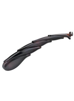 Parcelona Parcelona French Curled Tortoise Shell Brown Large 6 Celluloid Acetate Ponytail Interlocking No Slip Grip Fishtail Banana Hair Clip for Women and Girls Made in France 