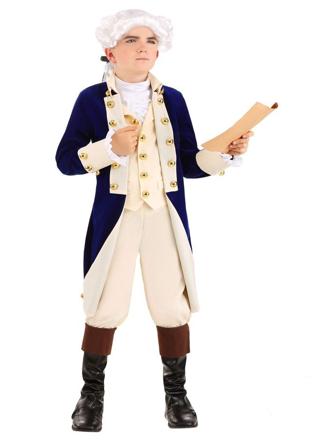 Fun Costumes Kid's Alexander Hamilton Costume | Jacket With Attached Vest Panels, Matching Breeches, And Ruffled Cravat - XX-Large - Multi-colored - Image 3