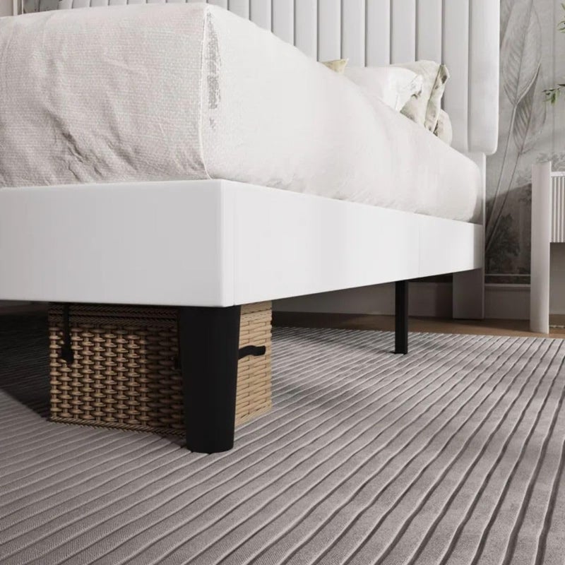 Comfynest Upholstered Platform Bed with Adjustable Headboard - Image 3